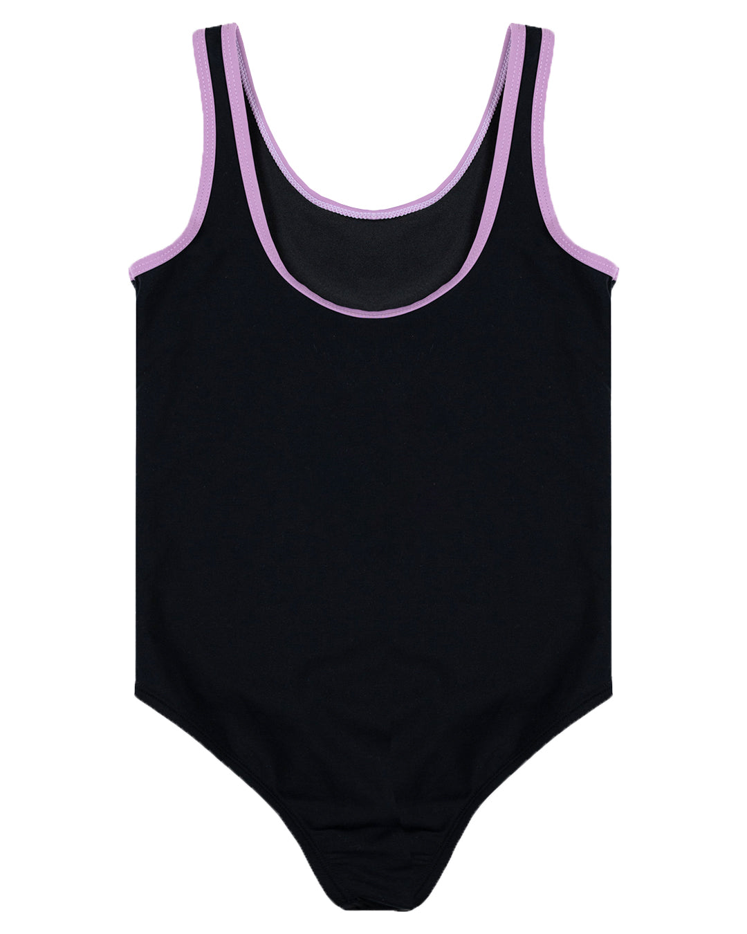 Santa Cruz Vibes Frill Front One Piece Swimsuit Black | Purple