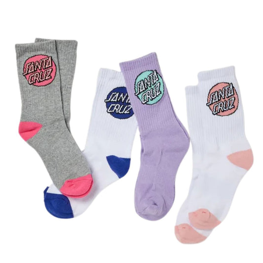 Santa Cruz Other Dot Crew Sock Multi 4 Pack