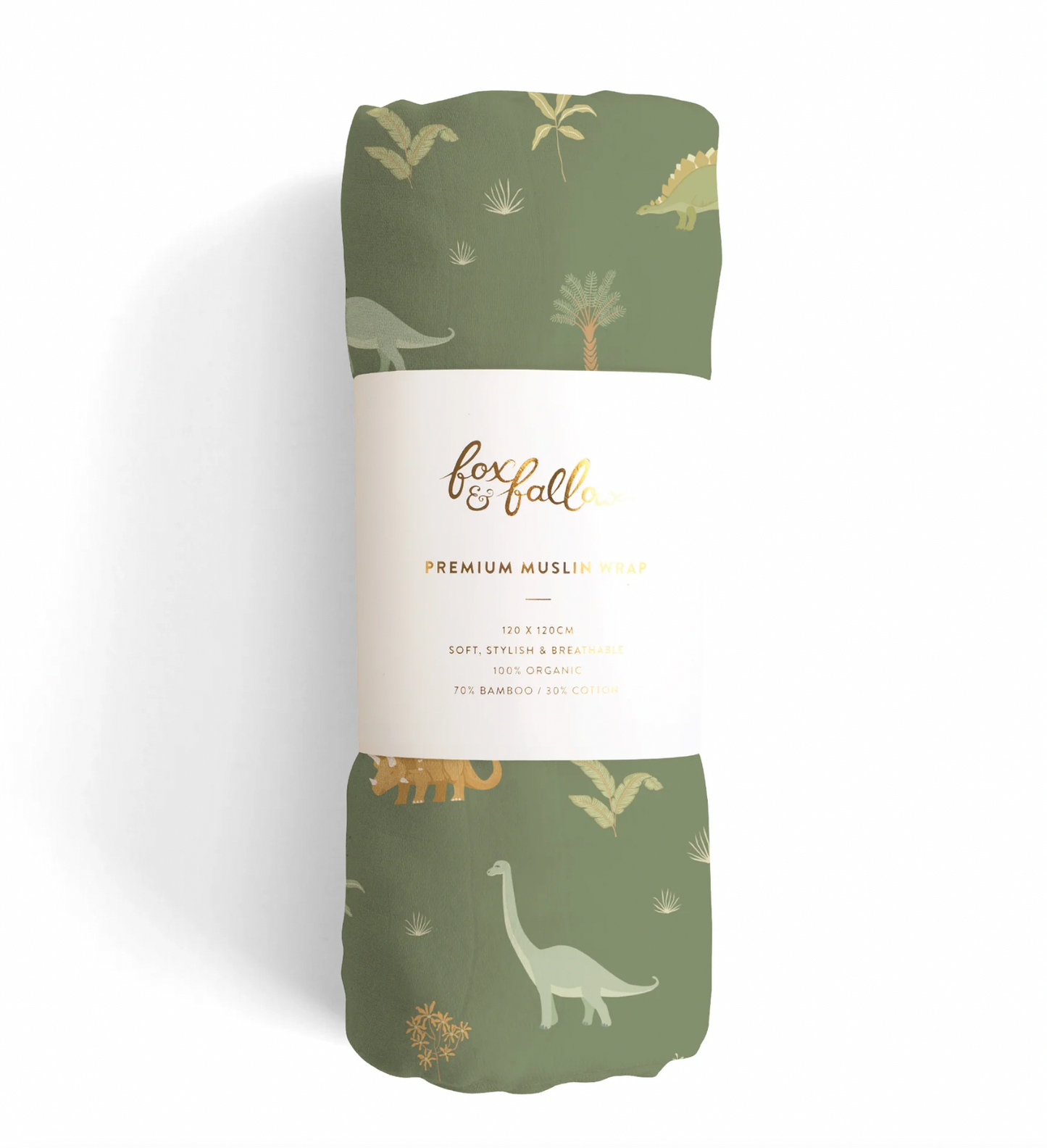 Fox & Fallow Dinos Organic Muslin Wrap