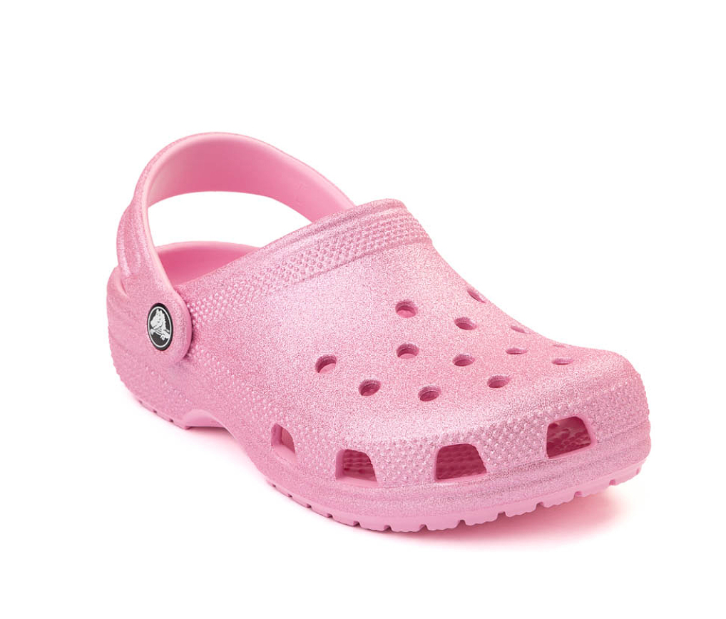 Crocs Classic Glitter Clog Kids Pink Tweed