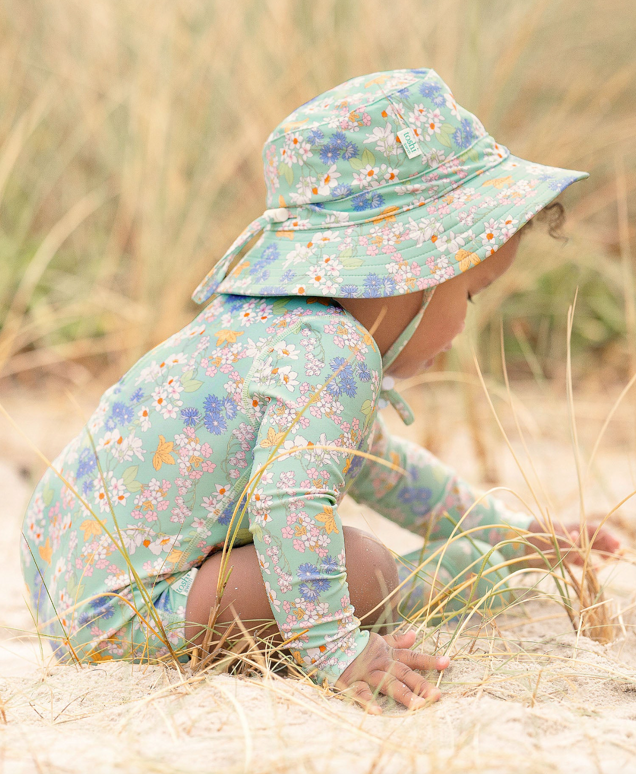 Toshi Swim Onesie Long Sleeve Sea Blossom