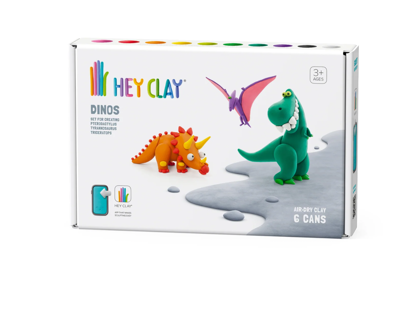 Hey Clay | Dinos -Pterodactylus, Tyrannosaurus & Triceratops