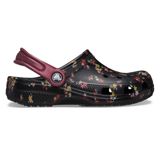 Crocs Classic Ditsy Floral Clog Kids/Youth Black/Multi