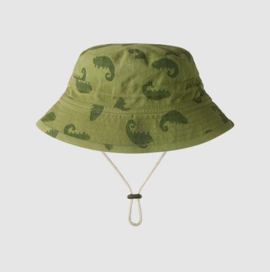 Nature Baby Bucket Sunhat Chameleon Print