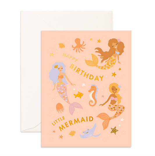 Birthday Little Mermaid Greeting Card