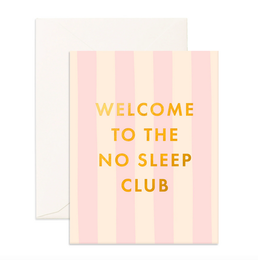 No Sleep Club Greeting Card Peony Stripe