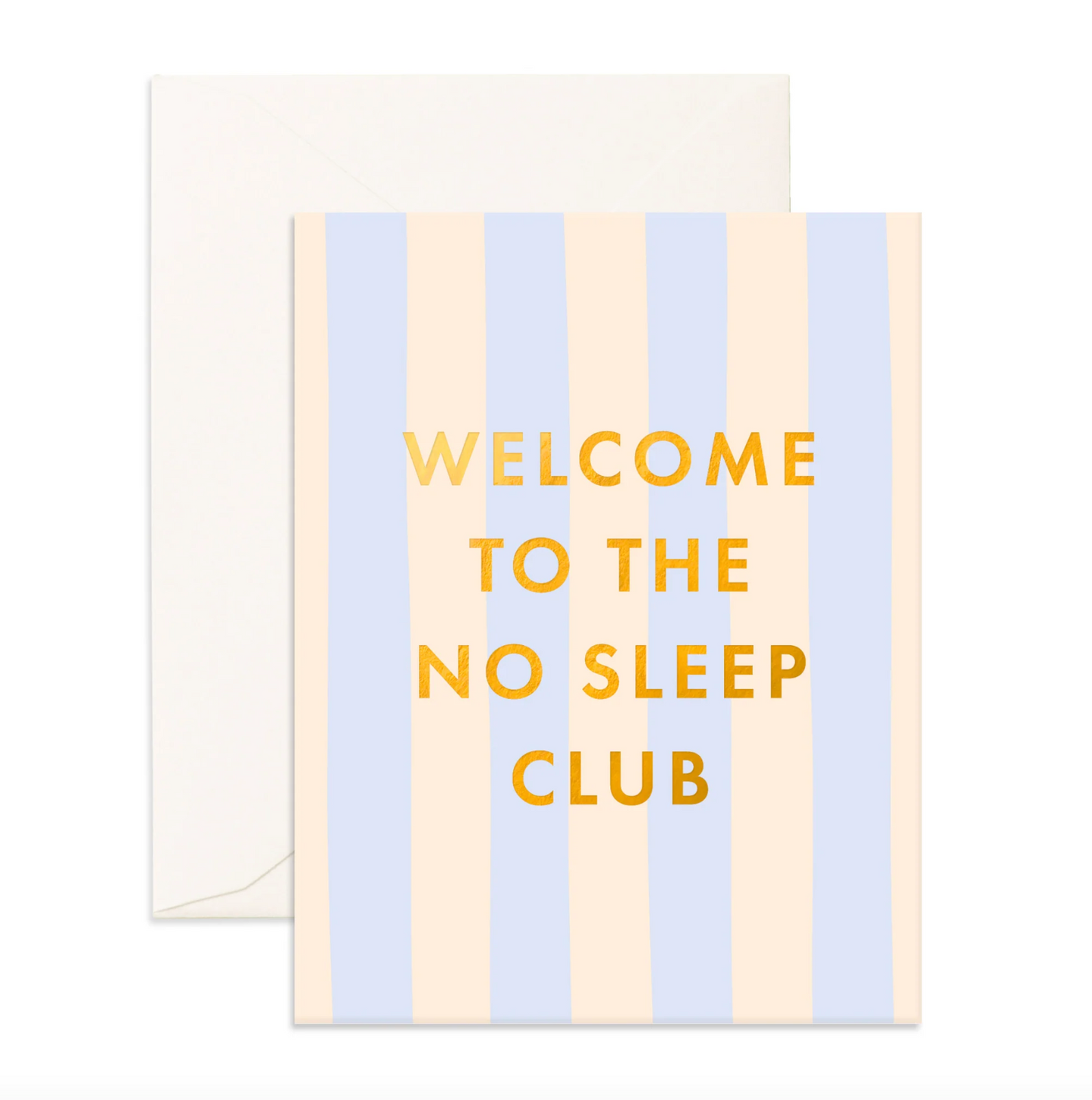 No Sleep Club Greeting Card Powder Stripe