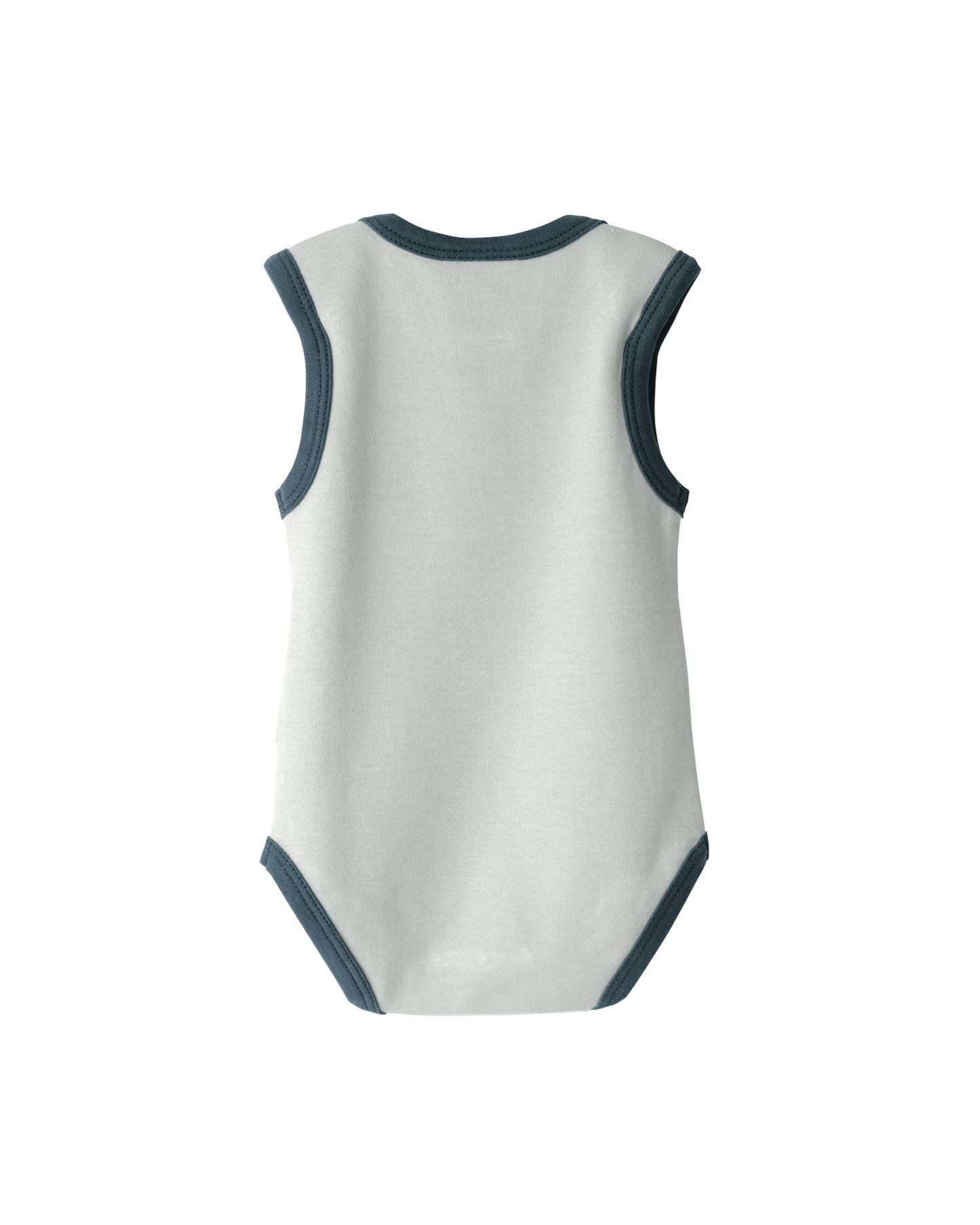 Babu Organic Cotton Singlet Bodysuit Sky Contrast