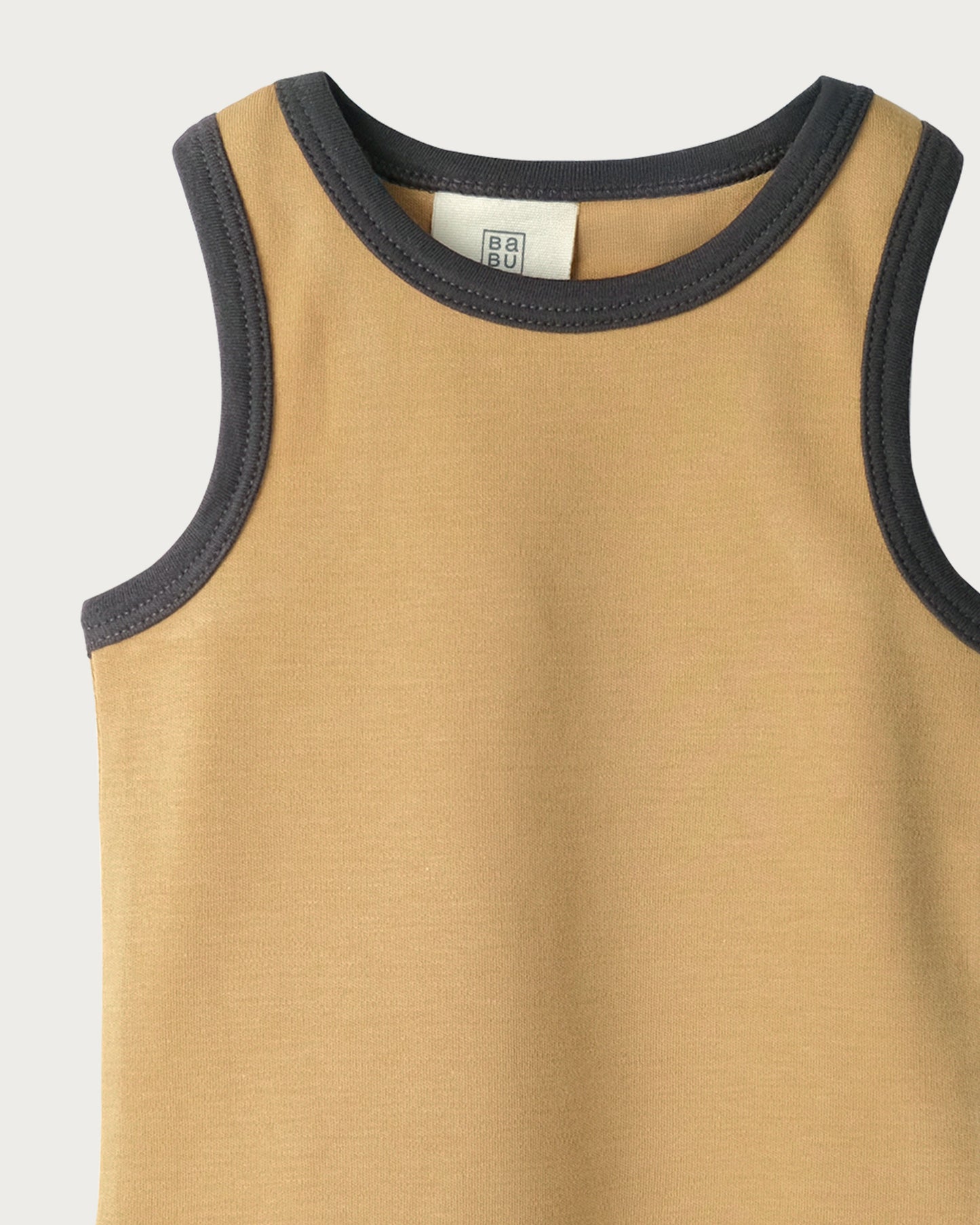 Babu Organic Cotton Singlet Marigold Contrast