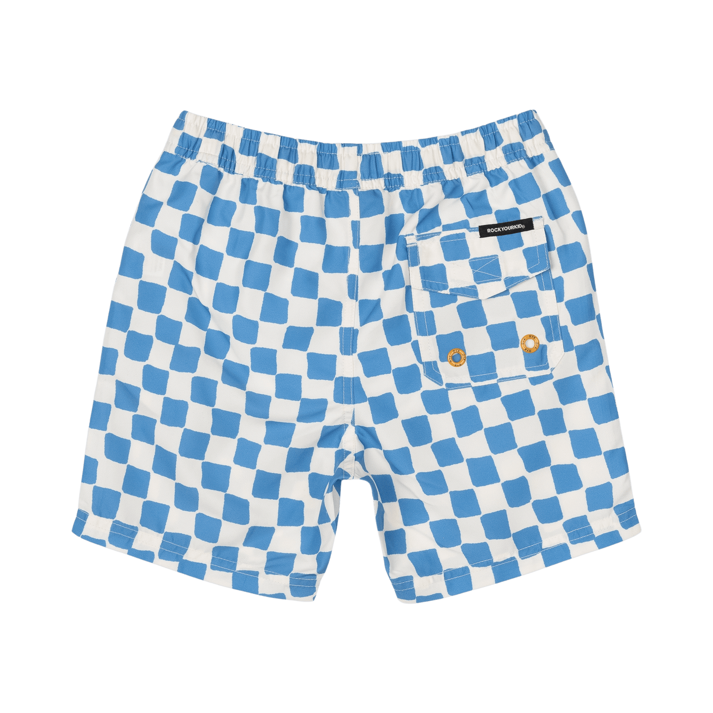 Rock Your Kid Blue Checker Boardshorts