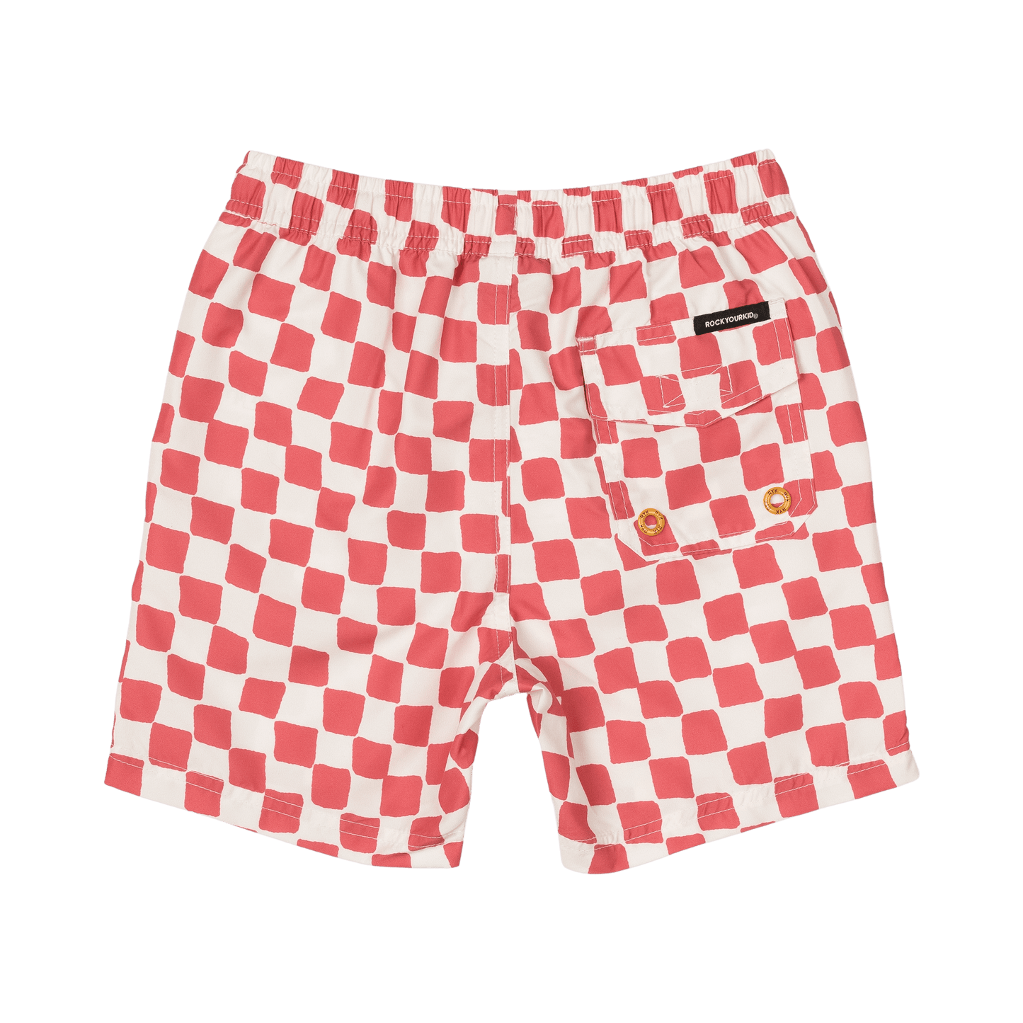 Rock Your Kid Red Checker Boardshorts