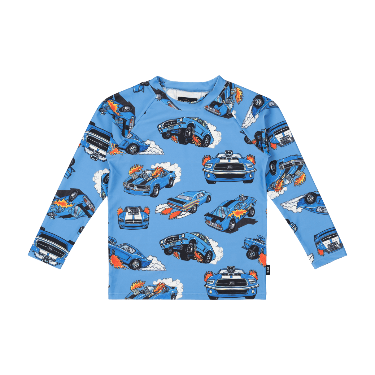 Rock Your Kid Blue Cars Rashie