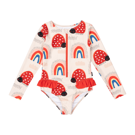 Rock Your Kid Love Bug Rainbow One Piece