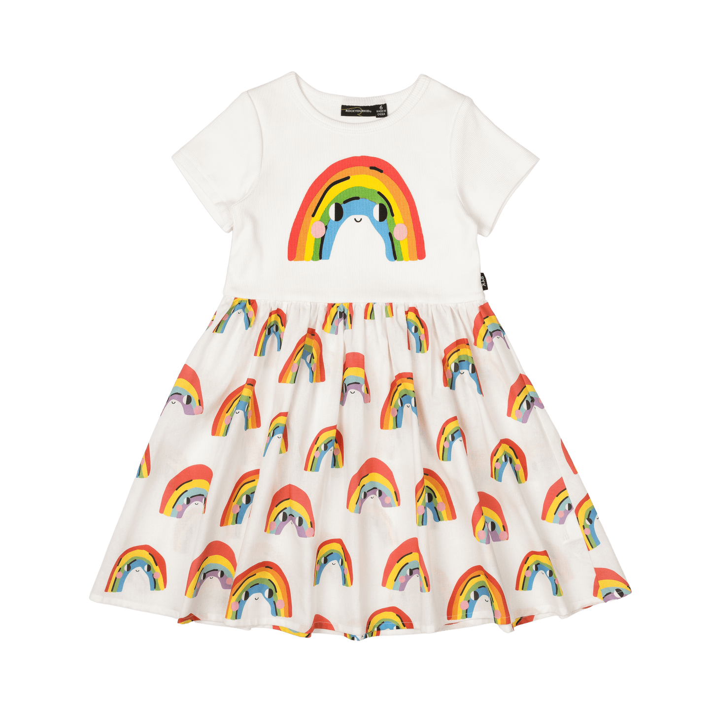 Rock Your Kid Over The Rainbow T-shirt Dress