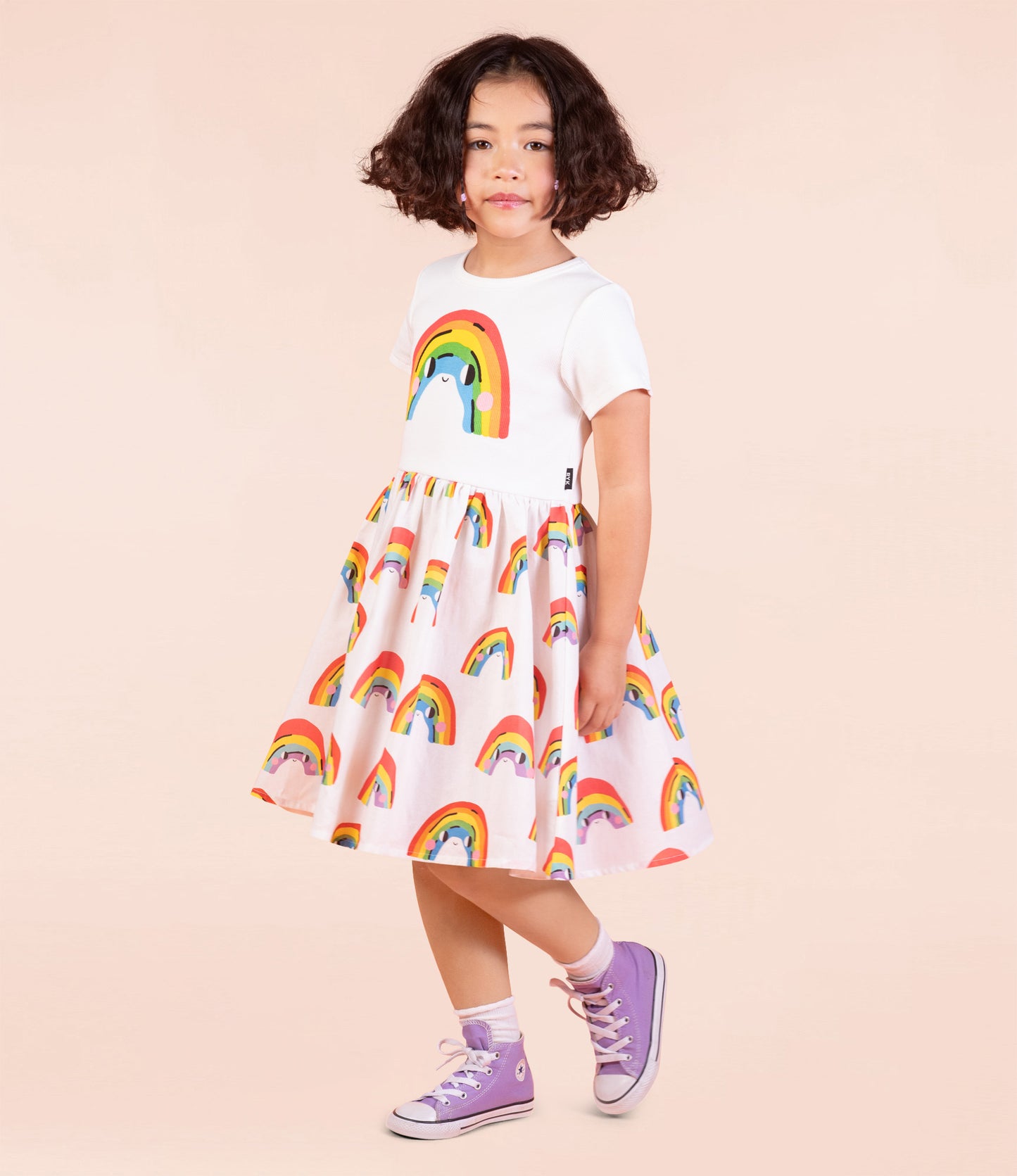 Rock Your Kid Over The Rainbow T-shirt Dress