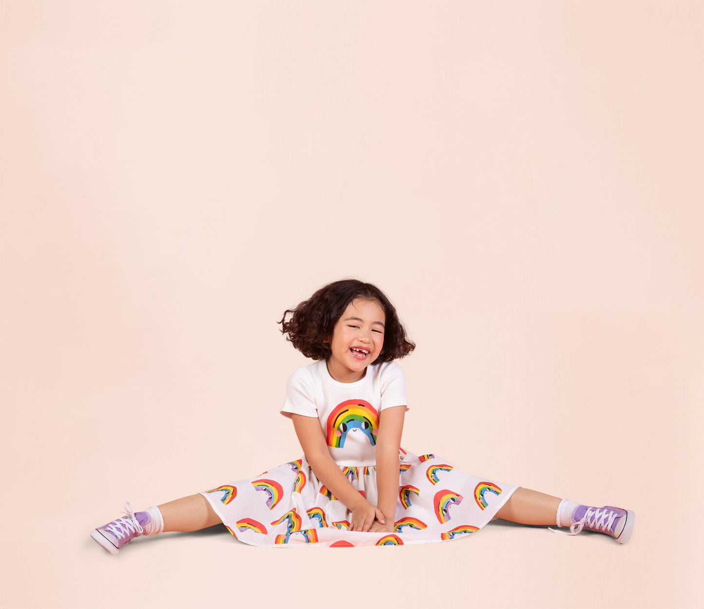 Rock Your Kid Over The Rainbow T-shirt Dress