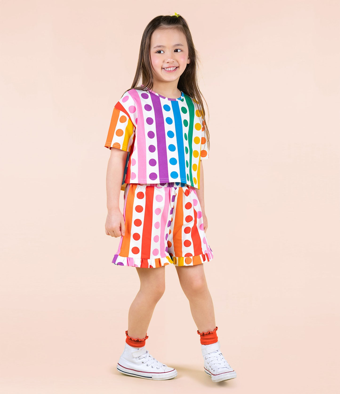 Rock Your Kid Rainbow Drops Frill Shorts