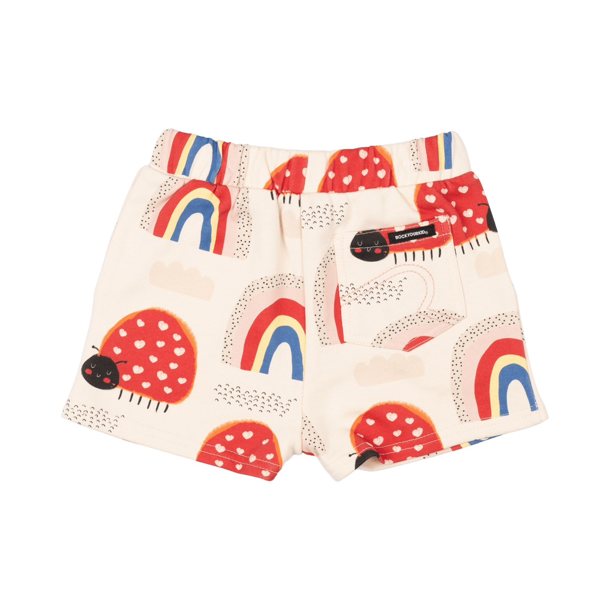 Rock Your Kid Love Bug Rainbow Shorts