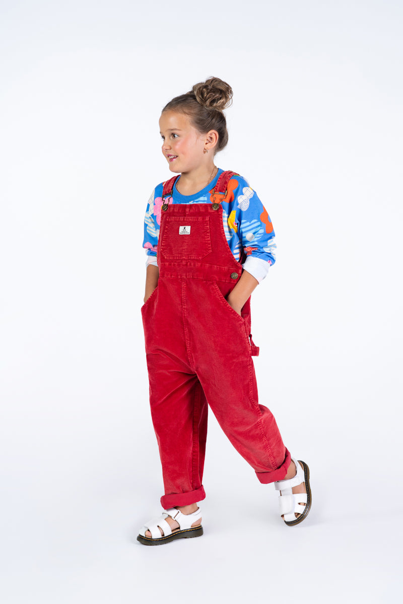 Rock Your Kid Red Cord Overalls