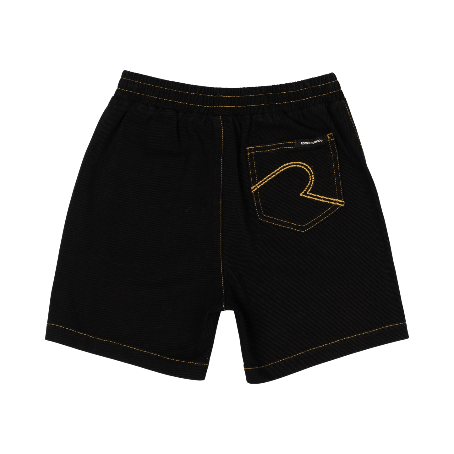 Rock Your Kid Black Wash Denim Shorts