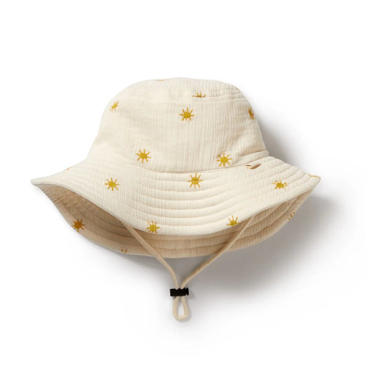 Wilson & Frenchy Organic Crinkle Sun Hat Sunshine