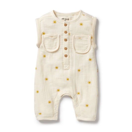 Wilson & Frenchy Organic Crinkle Growsuit Sunshine