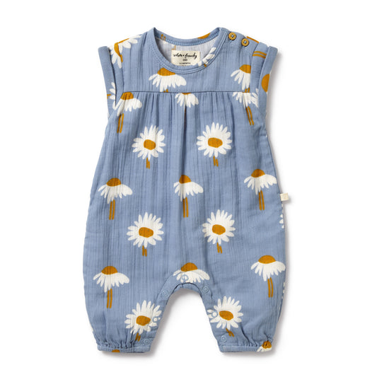 Wilson & Frenchy Organic Crinkle Jumpsuit Daisy Floral