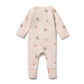 Wilson & Frenchy Organic Pointelle Zipsuit With Feet Peaches