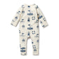 Wilson & Frenchy Organic Zipsuit With Feet Nautical Bear