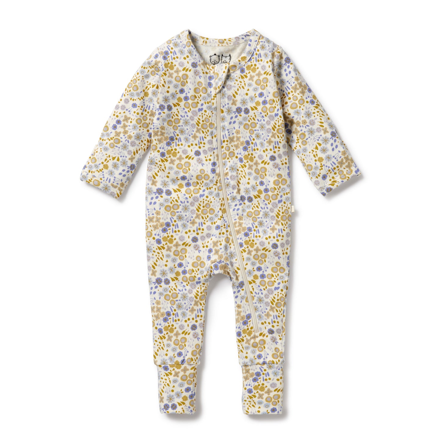 Wilson & Frenchy Organic Zipsuit With Feet Little Meadow