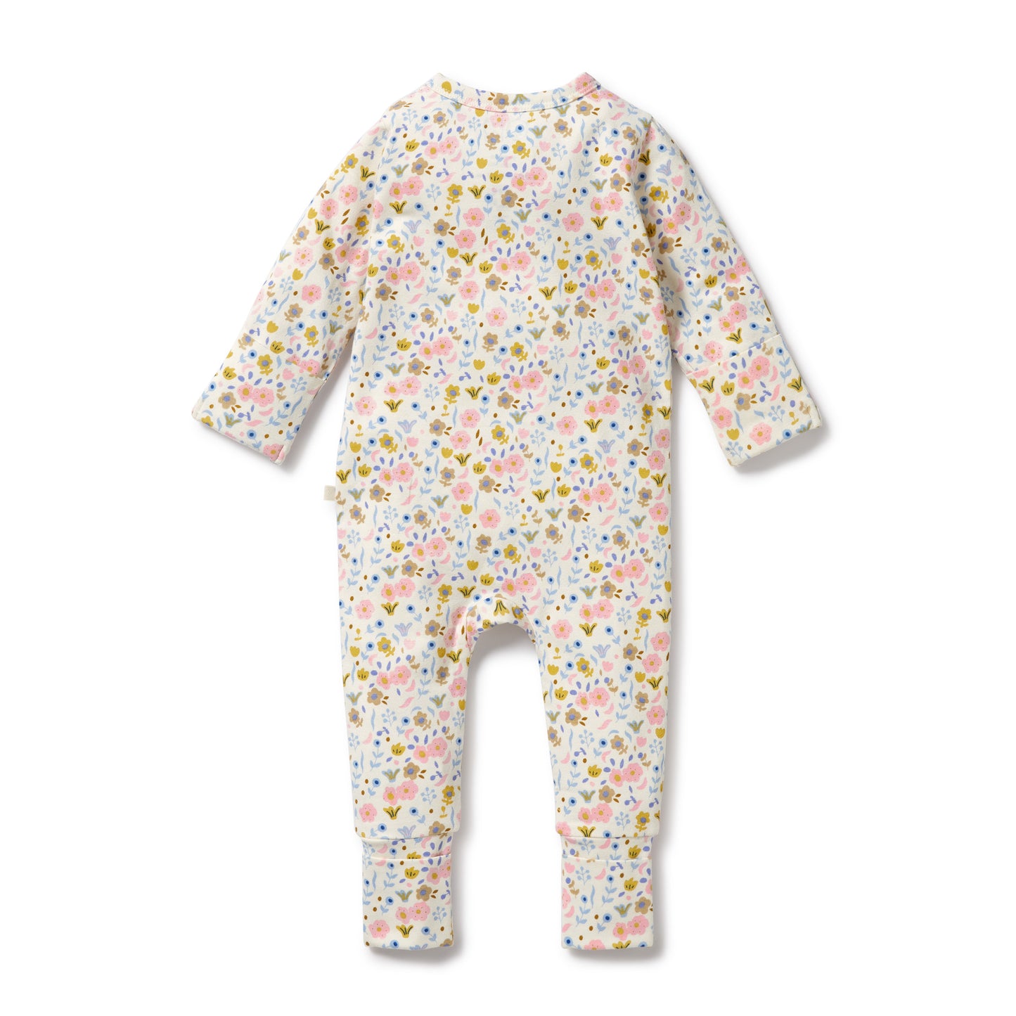 Wilson & Frenchy Organic Zipsuit With Feet Ava Floral