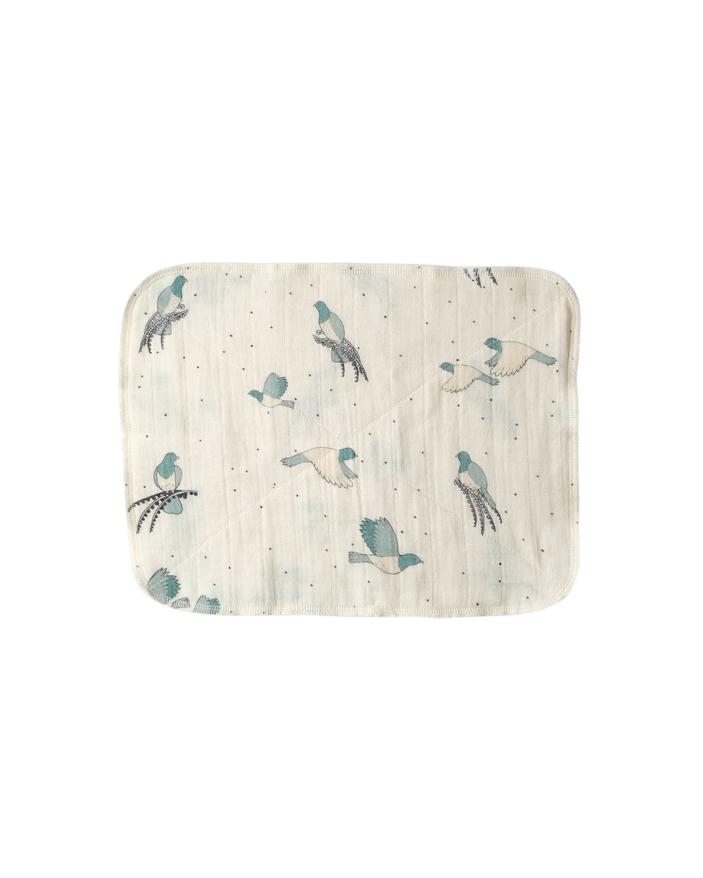 Babu Muslin Wash Cloth (6pk) NZ Forest Prints Kererū