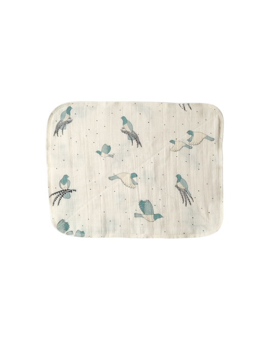 Babu Muslin Wash Cloth (6pk) NZ Forest Prints Kererū