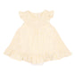 Minihaha Tillie EMB Daisy Overlay Dress Lemon Stripe