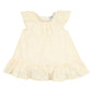 Minihaha Tillie EMB Daisy Dress Lemon Stripe