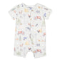 Minihaha Short Sleeve Zip Romper Chester Print