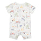 Minihaha Short Sleeve Zip Romper Chester Print