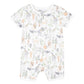 Minihaha Short Sleeve Zip Romper Ellis Print