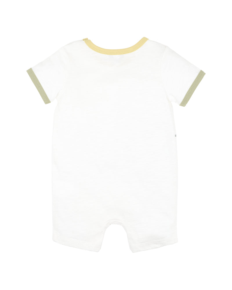 Minihaha Ellis Safari Short Sleeve Romper Cloud