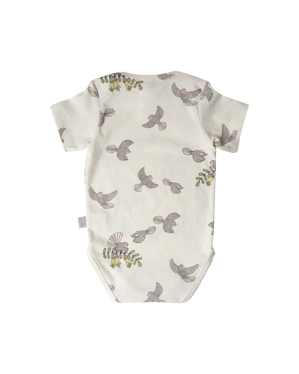 Babu Organic Cotton Short Sleeve Bodysuit Fantail