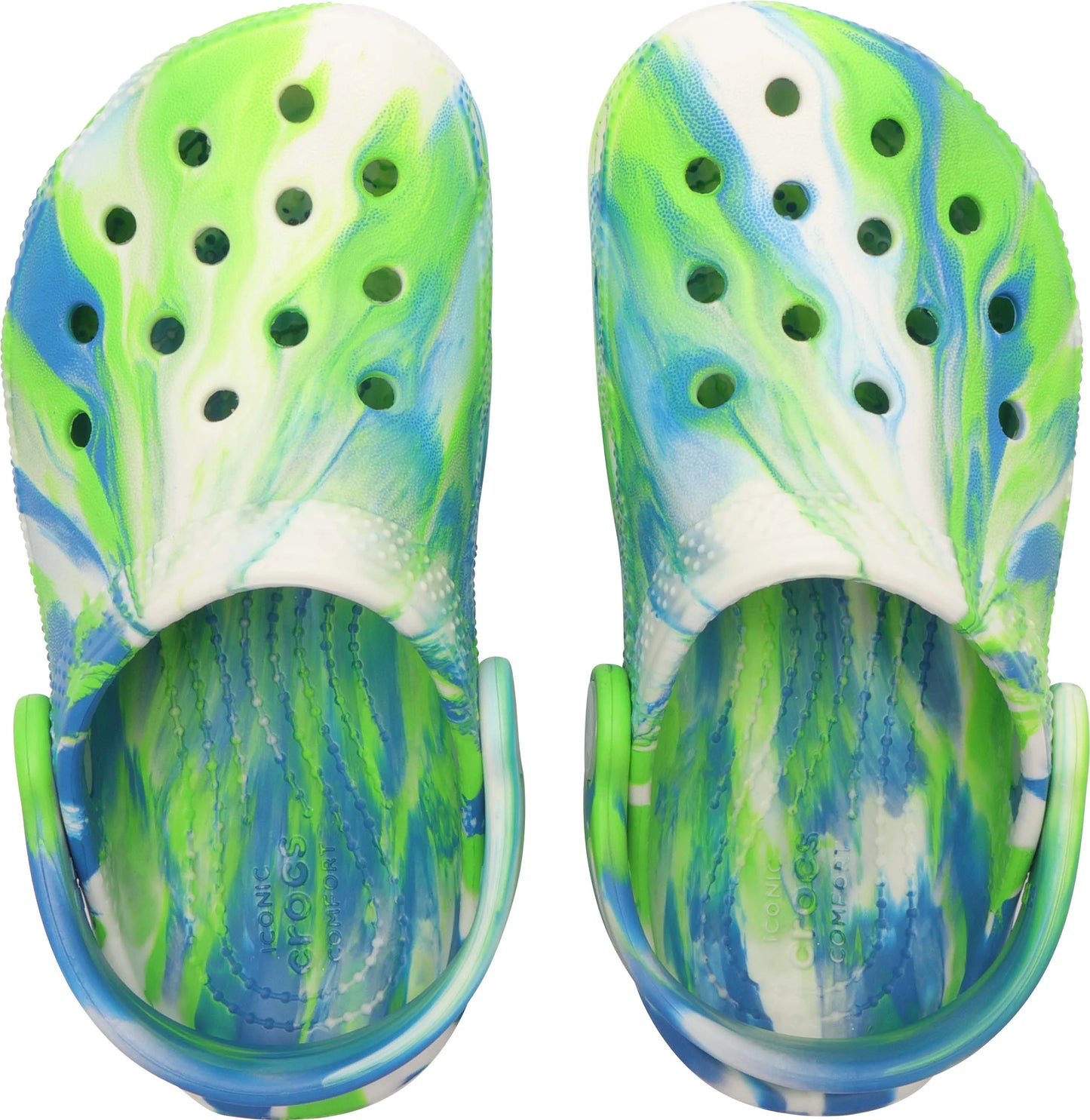 Crocs Classic Glow Marbled Clog Kids Prep Blue/Multi