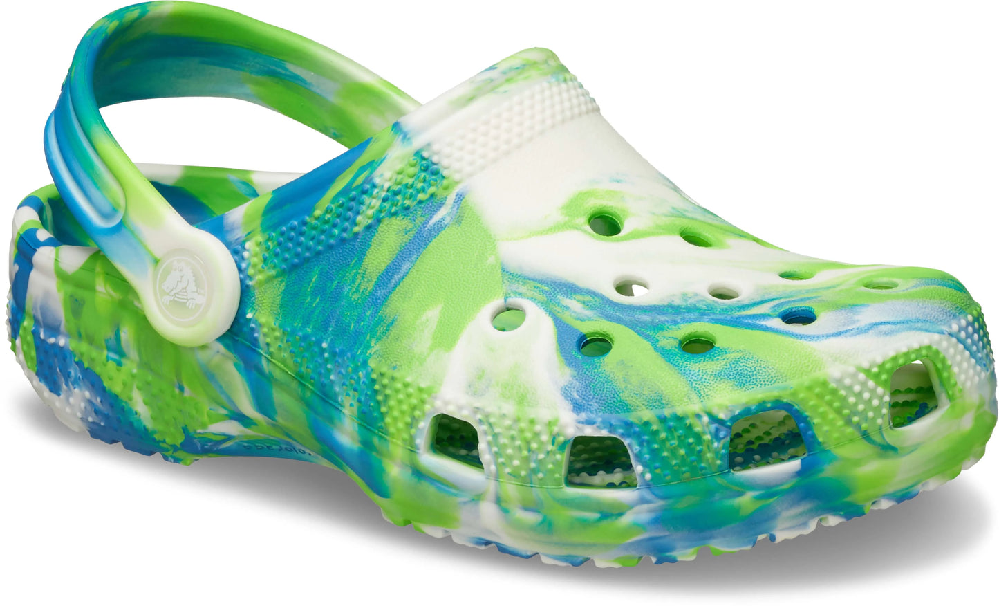 Crocs Classic Glow Marbled Clog Kids Prep Blue/Multi