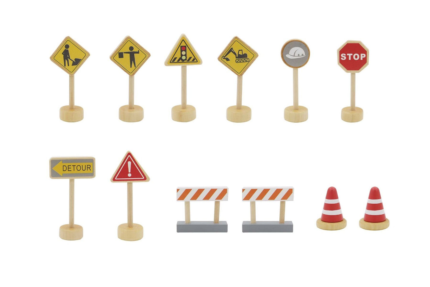 Wooden Construction Sign Playset