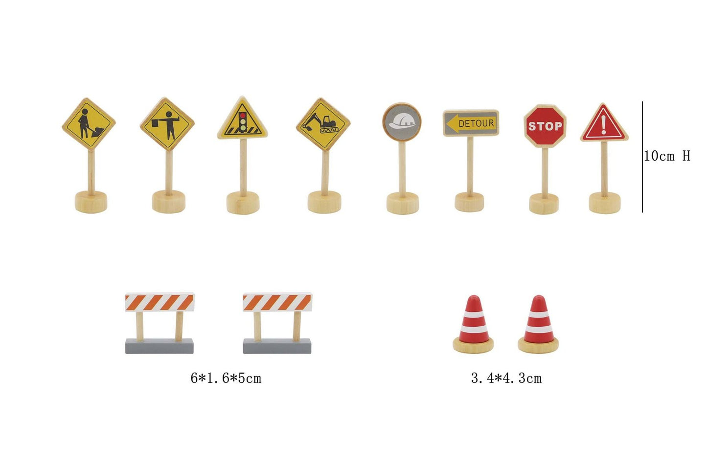 Wooden Construction Sign Playset