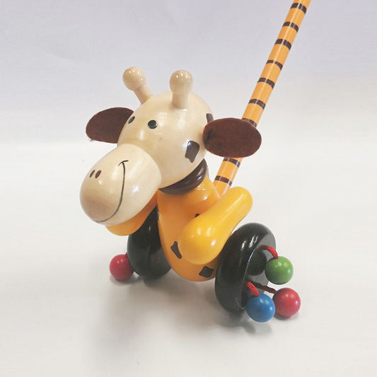 Wooden Push Along Toy  Giraffe