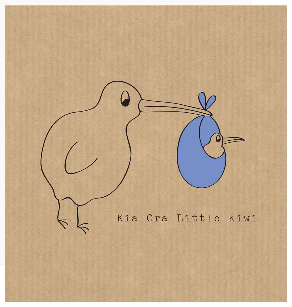 The Little Card Factory Blue Little Kiwi Card