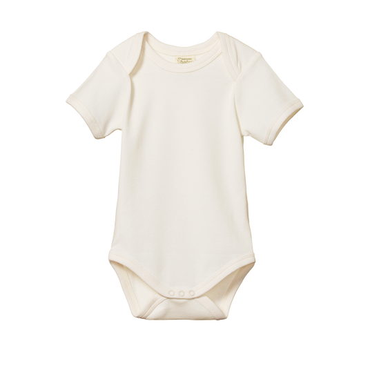 Nature Baby Short Sleeve Bodysuit Natural