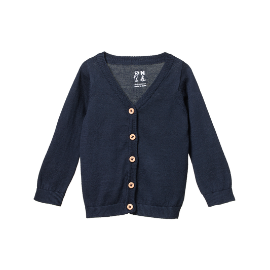 Nature Baby Light Cotton Knit Cardigan Navy