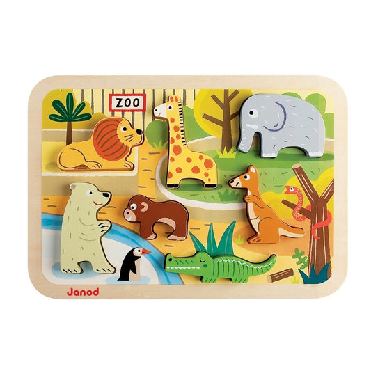 Janod Suitcase Puzzle: Animal Reserve 54 Pieces – Two Kids and A Dog