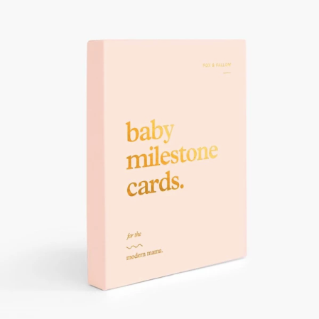 Baby Milestone Card Set Cream